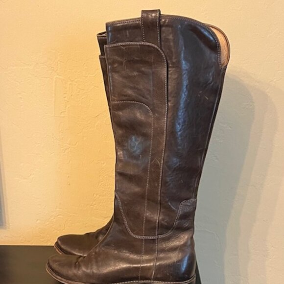 Frye Tall Brown Leather Boots - Picture 1 of 7